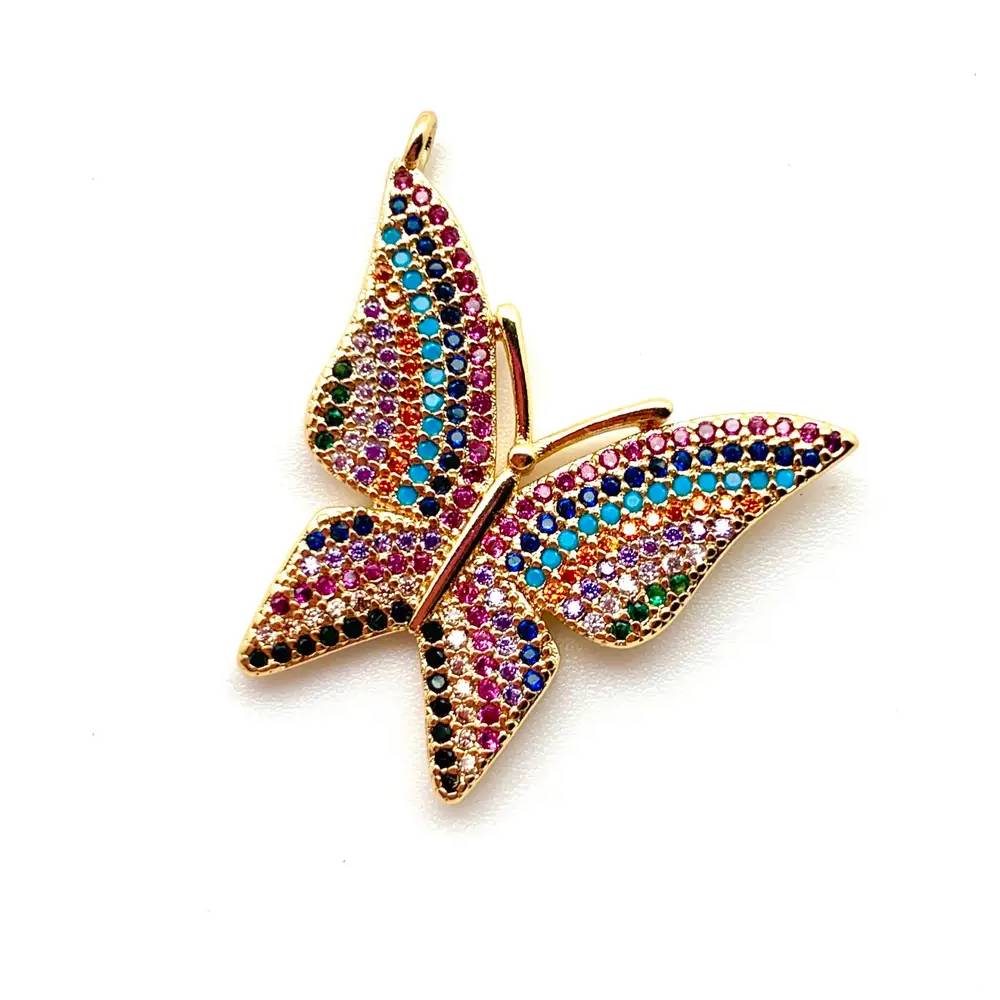 Karli Buxton Rainbow Stone Butterfly Pendant
