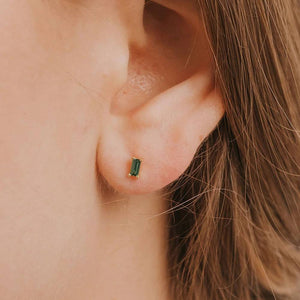 Baguette Emerald Earring WOMEN - Accessories - Jewelry - Earrings JaxKelly   