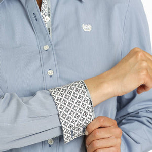 Cinch Women's Micro Stripe Print Shirt WOMEN - Clothing - Tops - Long Sleeved Cinch   