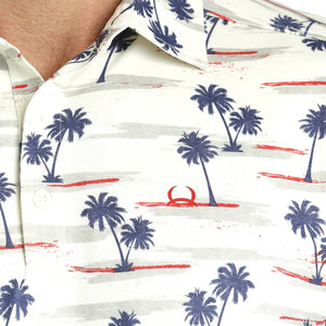 Cinch Men's Palm Tree Print Arenaflex Polo MEN - Clothing - Shirts - Short Sleeve Shirts Cinch   