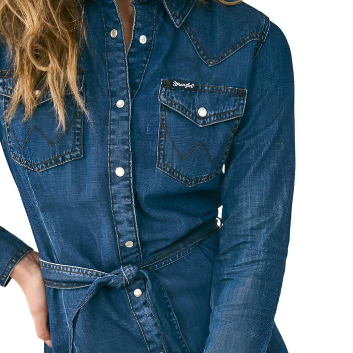 Wrangler Women's Western Denim Shirt Dress WOMEN - Clothing - Dresses Wrangler   