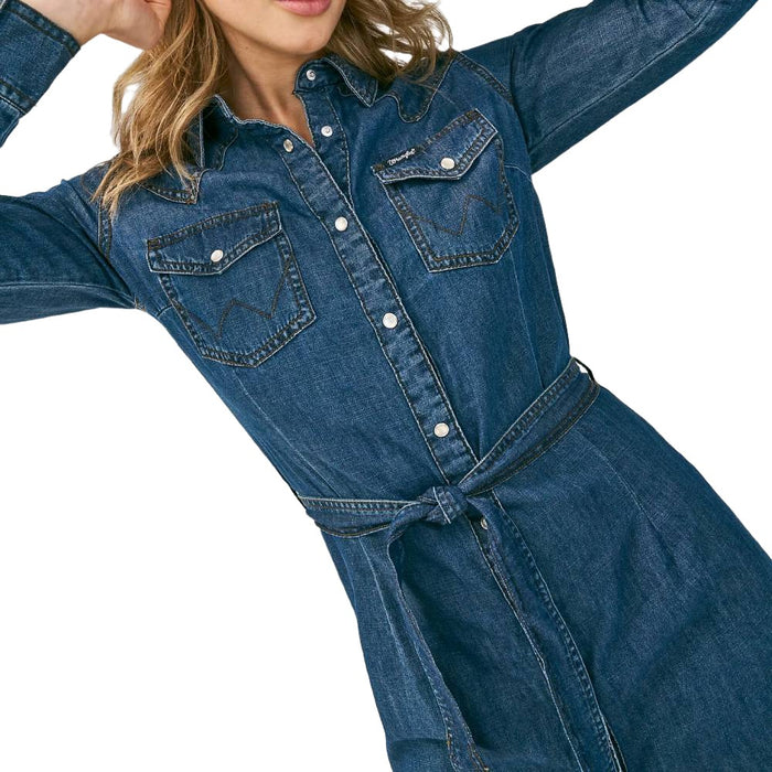 Wrangler Women's Western Denim Shirt Dress WOMEN - Clothing - Dresses Wrangler   