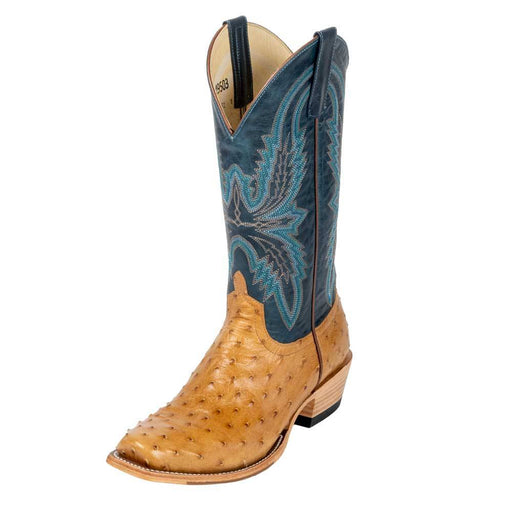 Macie Bean Antique Saddle Full Quill Ostrich Boot WOMEN - Footwear - Boots - Exotic Boots Macie Bean   