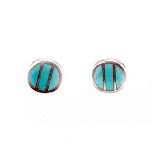 Peyote Bird Designs Large Turquoise Stud Earrings WOMEN - Accessories - Jewelry - Earrings Peyote Bird Designs Stripe Circle  