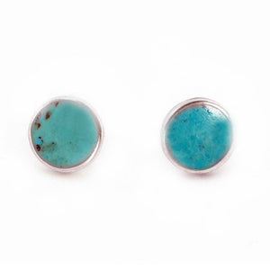 Peyote Bird Designs Large Turquoise Stud Earrings WOMEN - Accessories - Jewelry - Earrings Peyote Bird Designs Circle  