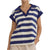 Stripe Collared V-neck Top WOMEN - Clothing - Tops - Short Sleeved Entro   