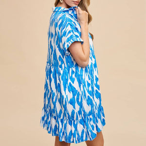Abstract Print Babydoll Dress WOMEN - Clothing - Dresses Anniewear   