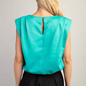 Shoulder Pad Blouse WOMEN - Clothing - Tops - Sleeveless Glam   