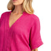 * V-Neck Textured Blouse - FINAL SALE WOMEN - Clothing - Tops - Short Sleeved Glam