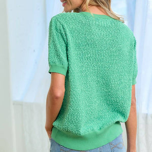 Texture Knit Top WOMEN - Clothing - Tops - Short Sleeved First Love   
