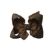 Signature Grosgrain Bow on Clip - 4.5" Brown KIDS - Accessories Beyond Creations LLC   