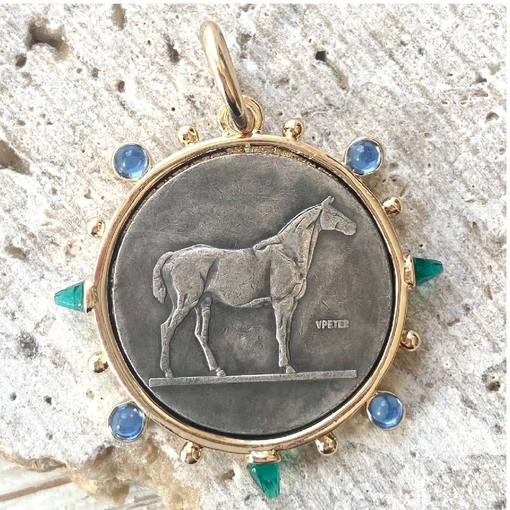 Queen Horse England Royal Family Coin Necklace WOMEN - Accessories - Jewelry - Necklaces VB&CO Designs   