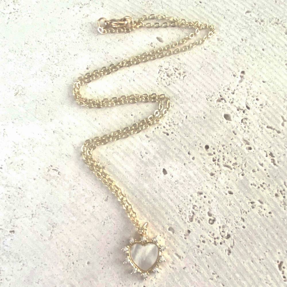 Heart Love Spike Pearl Necklace - 18" WOMEN - Accessories - Jewelry - Necklaces VB&CO Designs   