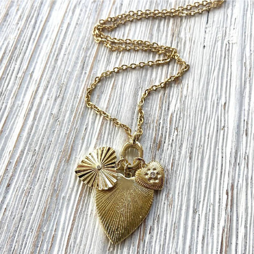 Triple Heart Charm Necklace WOMEN - Accessories - Jewelry - Necklaces VB&CO Designs   