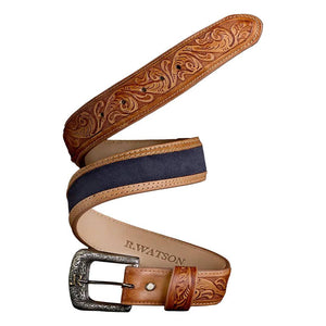 R. Watson Navy Roughout Belt MEN - Accessories - Belts & Suspenders R Watson   