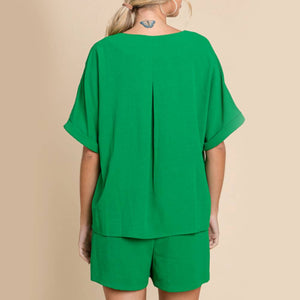 Solid Loungewear Shorts Set WOMEN - Clothing - Loungewear Jodifl   