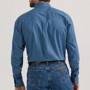 Wrangler Men's George Strait Geo Print Shirt MEN - Clothing - Shirts - Long Sleeve Shirts Wrangler   
