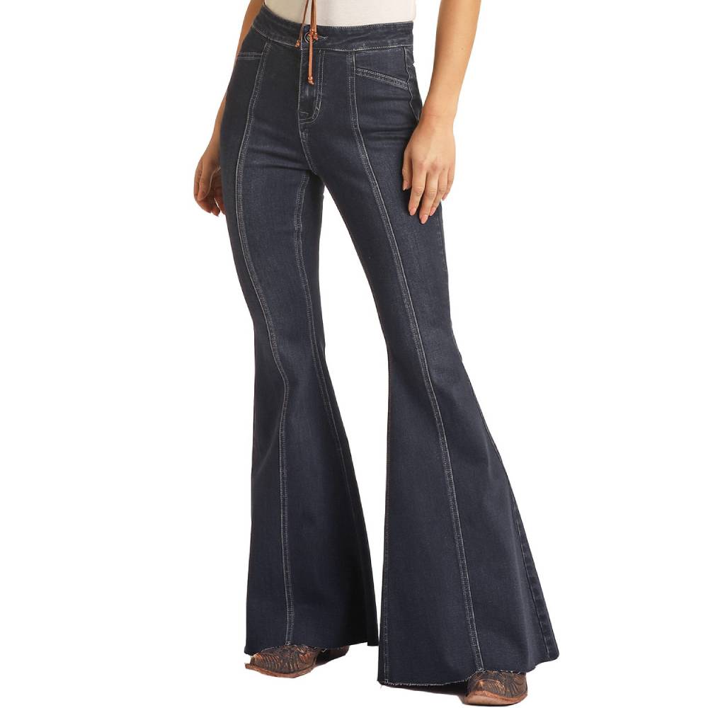 Rock & Roll Denim Front Seam Bargain Bell Jean - FINAL SALE WOMEN - Clothing - Jeans Panhandle   