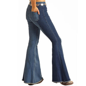 Rock & Roll Denim Two Tone Bell Jeans - FINAL SALE WOMEN - Clothing - Jeans Panhandle   