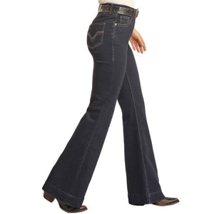 Rock & Roll Denim Women's Scallop Back Yoke Trouser - FINAL SALE WOMEN - Clothing - Jeans Panhandle   