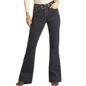 Rock & Roll Denim Women's Scallop Back Yoke Trouser - FINAL SALE WOMEN - Clothing - Jeans Panhandle   