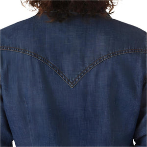 Wrangler Women's Dark Denim Snap Shirt WOMEN - Clothing - Tops - Long Sleeved Wrangler   