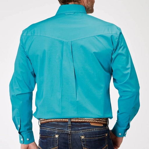 Roper Men's Solid Poplin Stretch Shirt MEN - Clothing - Shirts - Long Sleeve Roper Apparel & Footwear