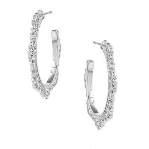 Montana Silversmiths Floral Edge Hoop Earrings WOMEN - Accessories - Jewelry - Earrings Montana Silversmiths   