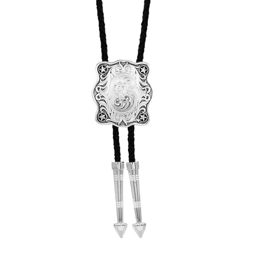 Montana Silversmiths Scalloped Square Bolo Tie MEN - Accessories - Jewelry & Cuff Links Montana Silversmiths   