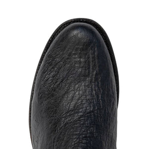 R. Watson Men's Black Smooth Ostrich Boot - FINAL SALE