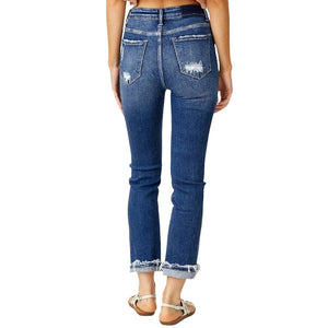 Risen High Rise Cuffed Straight Jean WOMEN - Clothing - Jeans Risen Jeans   