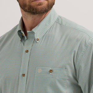 Wrangler Men's Classic Geo Button Down Shirt MEN - Clothing - Shirts - Long Sleeve Shirts Wrangler   