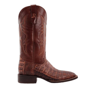 R.Watson Men's Cognac Caiman Tail - FINAL SALE MEN - Footwear - Exotic Western Boots R Watson   