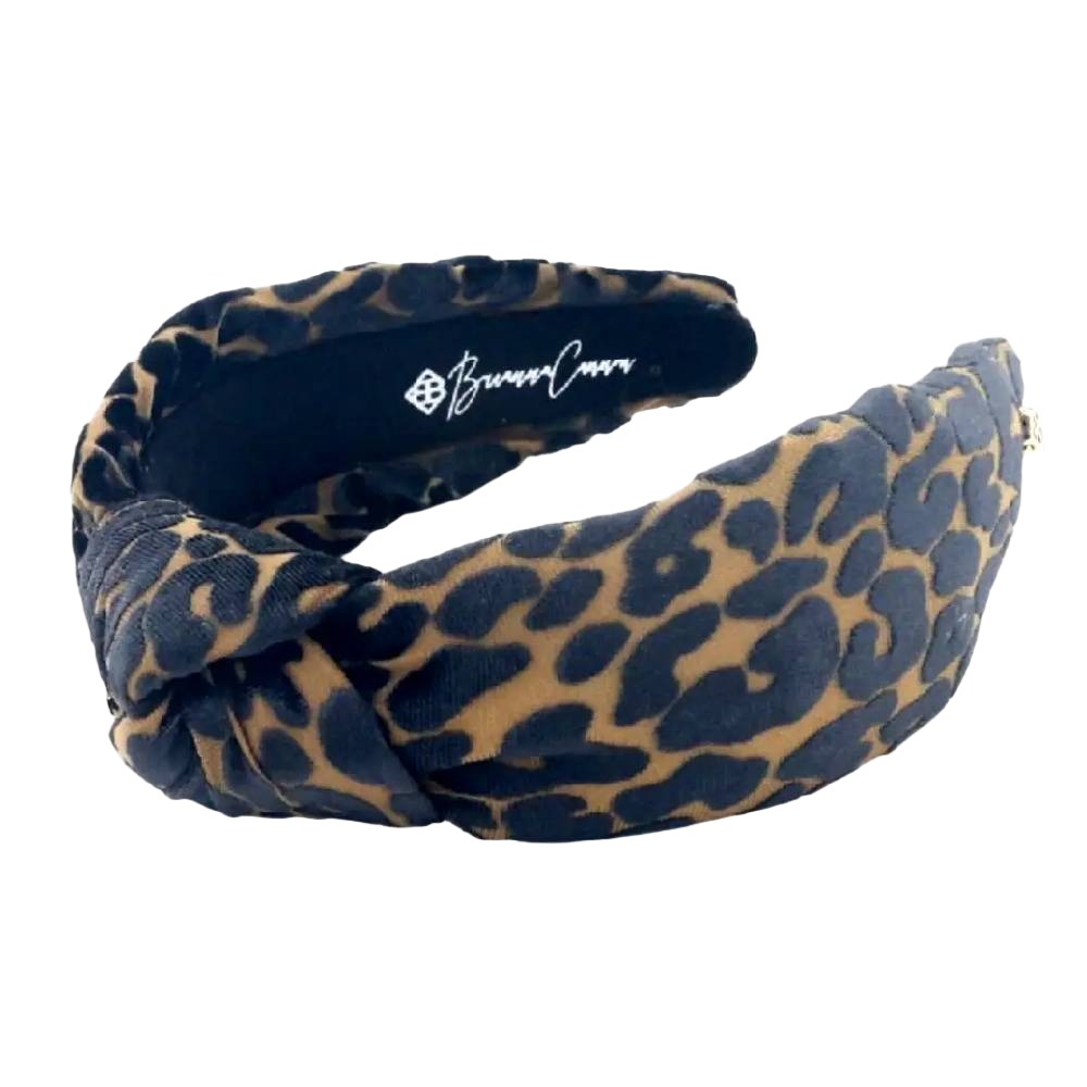 Black And Tan Leopard Knotted Headband WOMEN - Accessories - Hair Accessories Brianna Cannon   