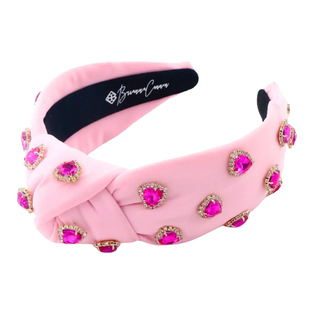 Hot Pink Heart Crystal Headband WOMEN - Accessories - Hair Accessories Brianna Cannon