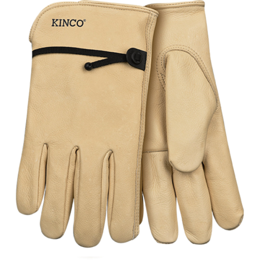 Kinco Grain Cowhide Driver With Pull Strap For the Rancher - Gloves Kinco Medium  