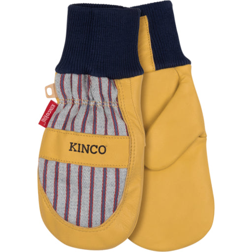 Kinco Kids Lined Grain Leather Palm Mitt w/ Knit Wrist For the Rancher - Gloves Kinco S