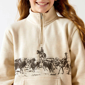 Ariat Girl's Pasture 1/4 Zip Sweatshirt KIDS - Girls - Clothing - Sweatshirts & Hoodies Ariat Clothing   