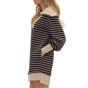 Striped Mini Dress WOMEN - Clothing - Dresses Entro   