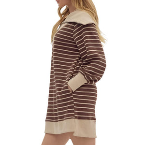 Striped Mini Dress WOMEN - Clothing - Dresses Entro   