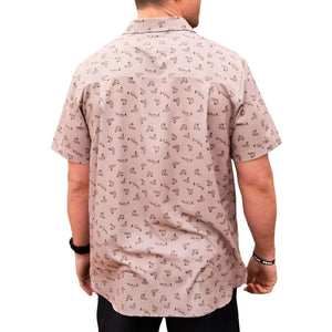 Burlebo All Over Fish Performance Button Up Shirt MEN - Clothing - Shirts - Short Sleeve Shirts Burlebo   