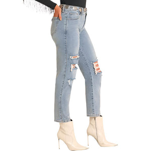 Rock & Roll Denim Women's Studded Cropped Jeans WOMEN - Clothing - Jeans Panhandle   