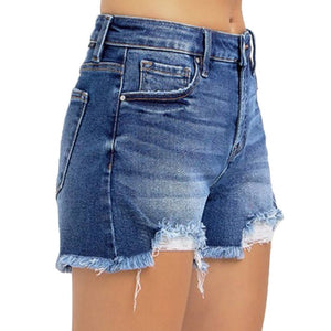 Risen Tummy Control Denim Shorts WOMEN - Clothing - Shorts Risen Jeans   