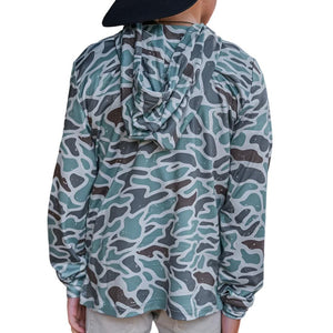 Burlebo Boy's Retro Duck Camo Performance Hoodie