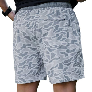 Burlebo 7" Athletic Shorts- White Camo MEN - Clothing - Shorts Burlebo   