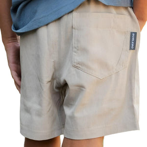 Burlebo Boy's Athletic Shorts - Heather Khaki