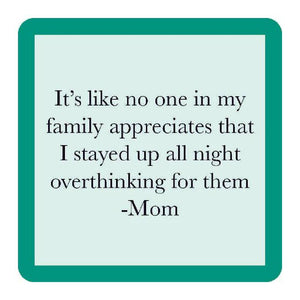 Overthink Mom Coaster HOME & GIFTS - Gifts Drinks On Me   