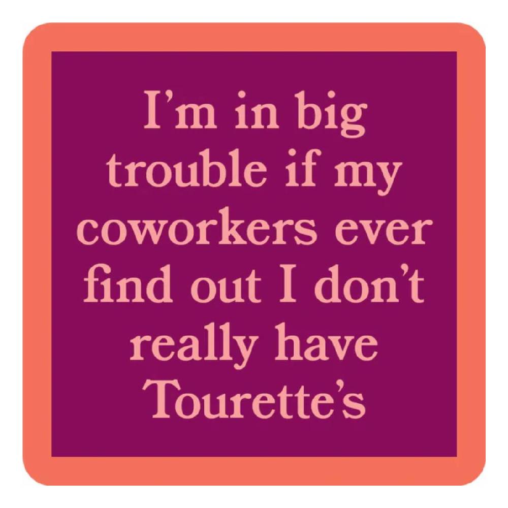 Tourettes Coaster HOME & GIFTS - Gifts Drinks On Me   