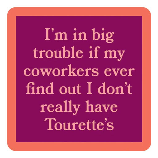 Tourettes Coaster HOME & GIFTS - Gifts Drinks On Me   