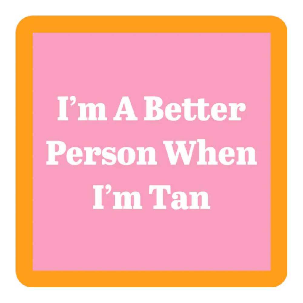 "Beach Tan" Coaster HOME & GIFTS - Gifts Drinks On Me   